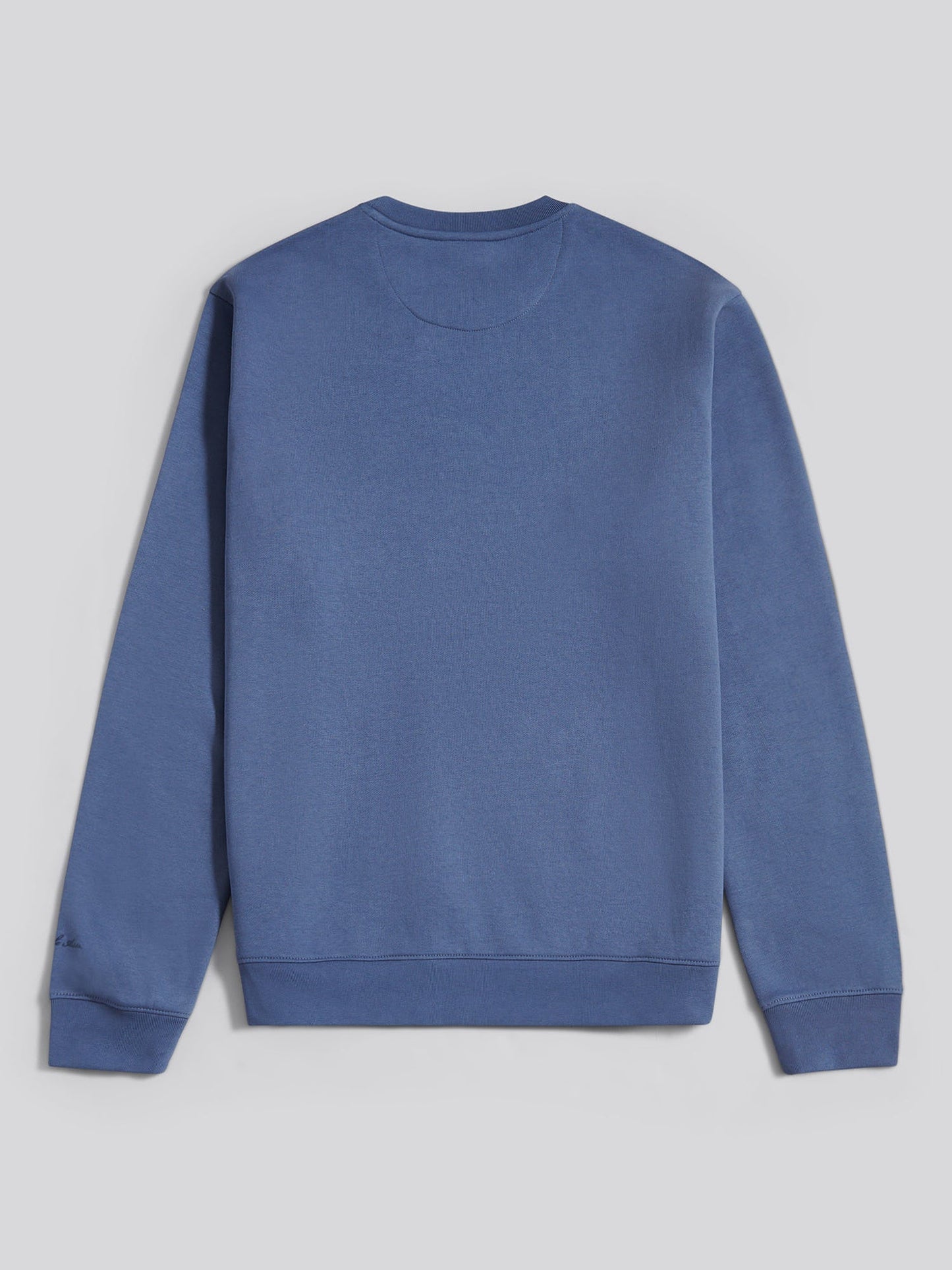 Mens Tonal Double Horsemen Print Crew in Vintage Indigo