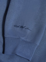 Mens Tonal Double Horsemen Print Crew in Vintage Indigo