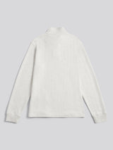 Mens Herringbone Open Hem Funnel in Light Grey Marl