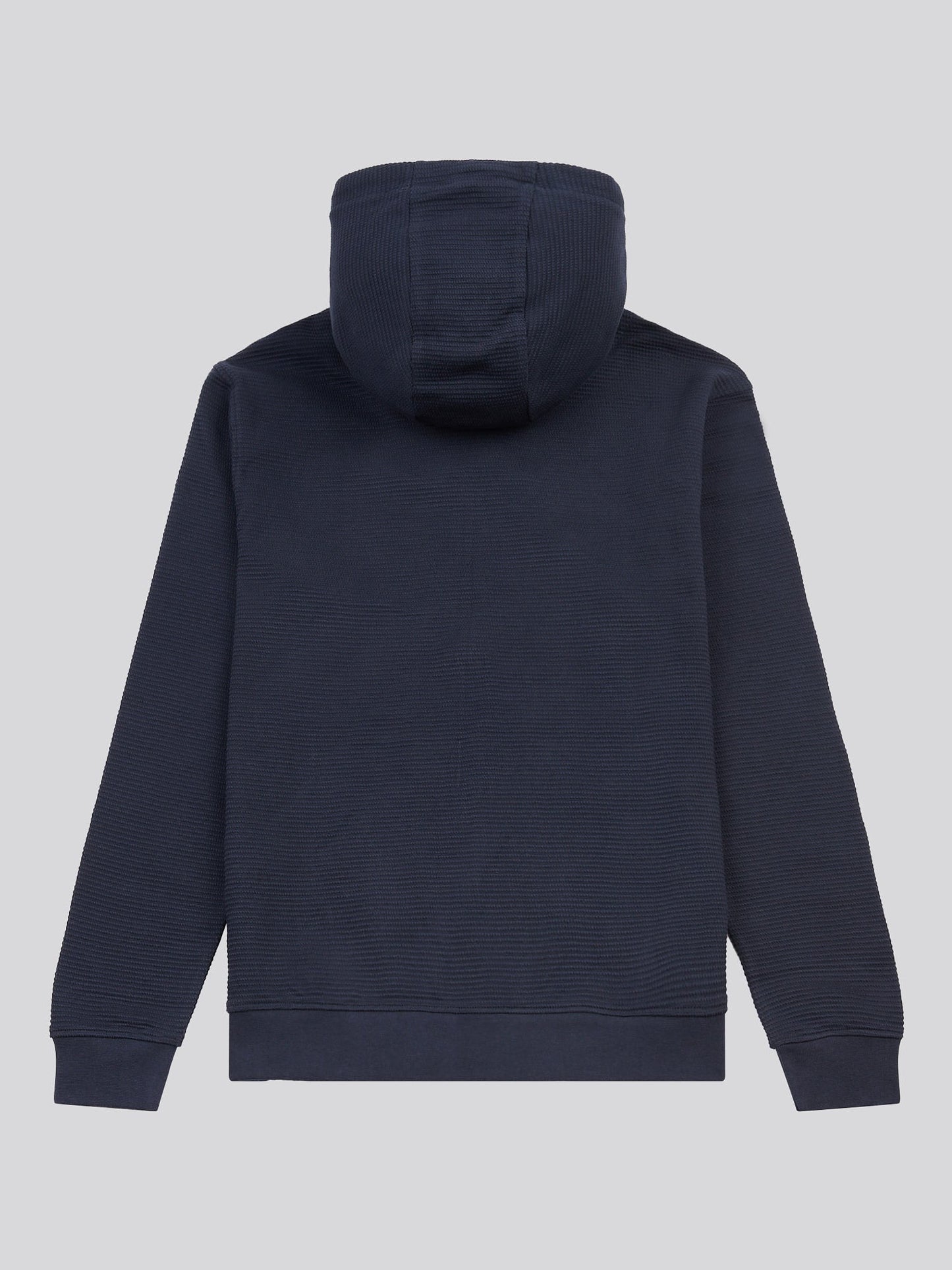 Mens Texture Zip Through Hood in Dark Sapphire Navy / Moonlight Blue DHM
