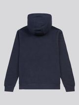 Mens Texture Zip Through Hood in Dark Sapphire Navy / Moonlight Blue DHM