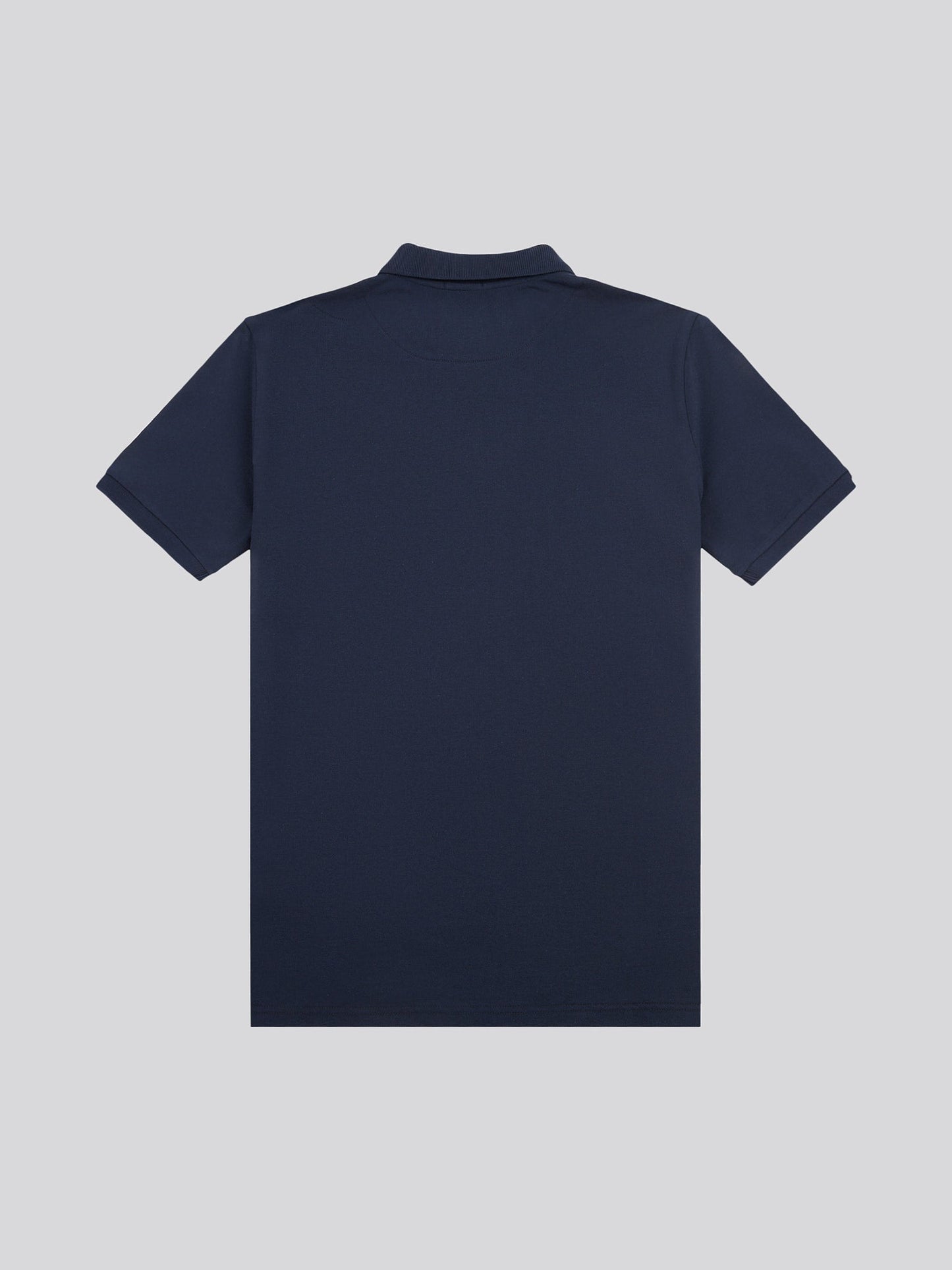 Mens Large Player Pique Polo Shirt in Dark Sapphire Navy / Haute Red DHM