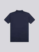 Mens Large Player Pique Polo Shirt in Dark Sapphire Navy / Haute Red DHM