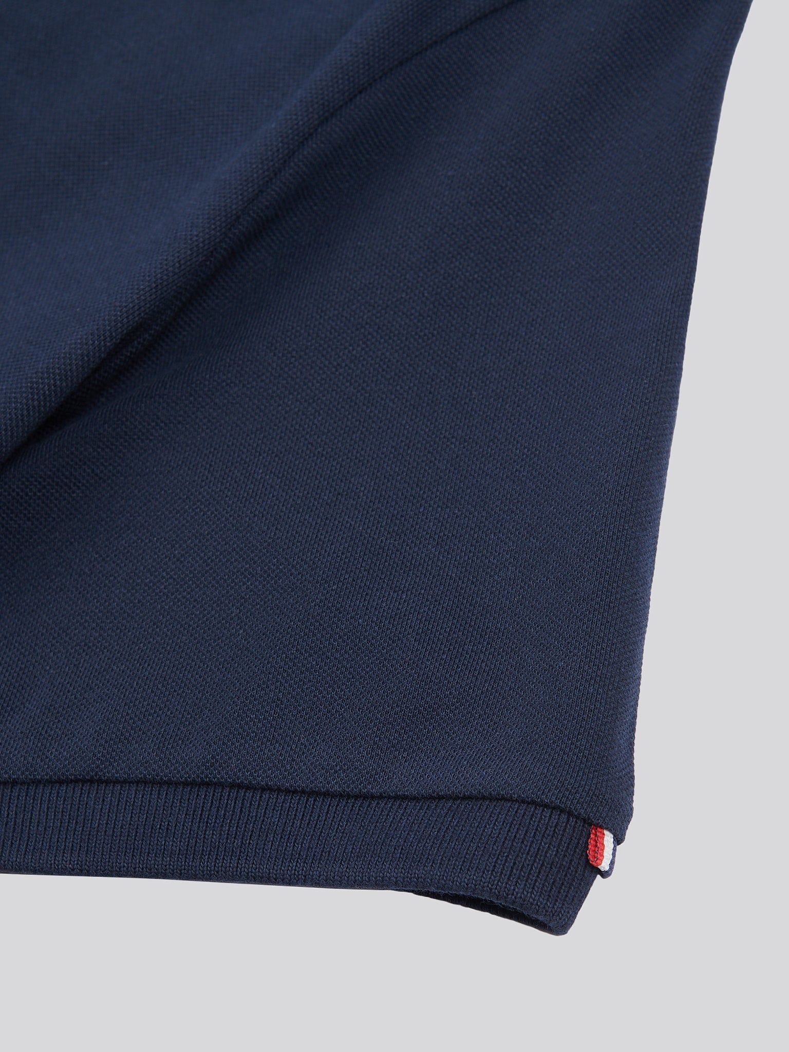 Mens Large Player Pique Polo Shirt in Dark Sapphire Navy / Haute Red DHM