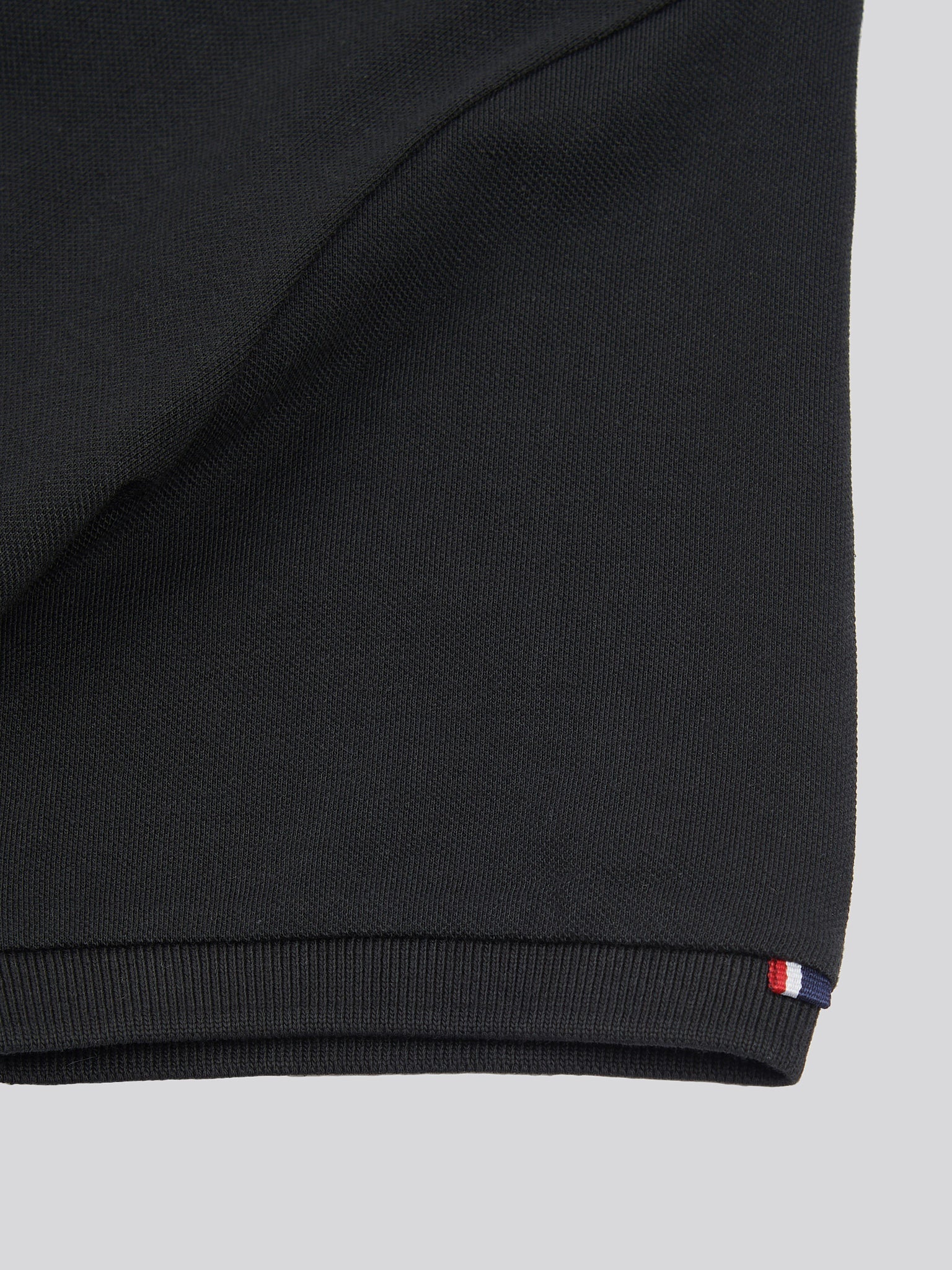 Mens Large Player Pique Polo Shirt in Black Bright White DHM