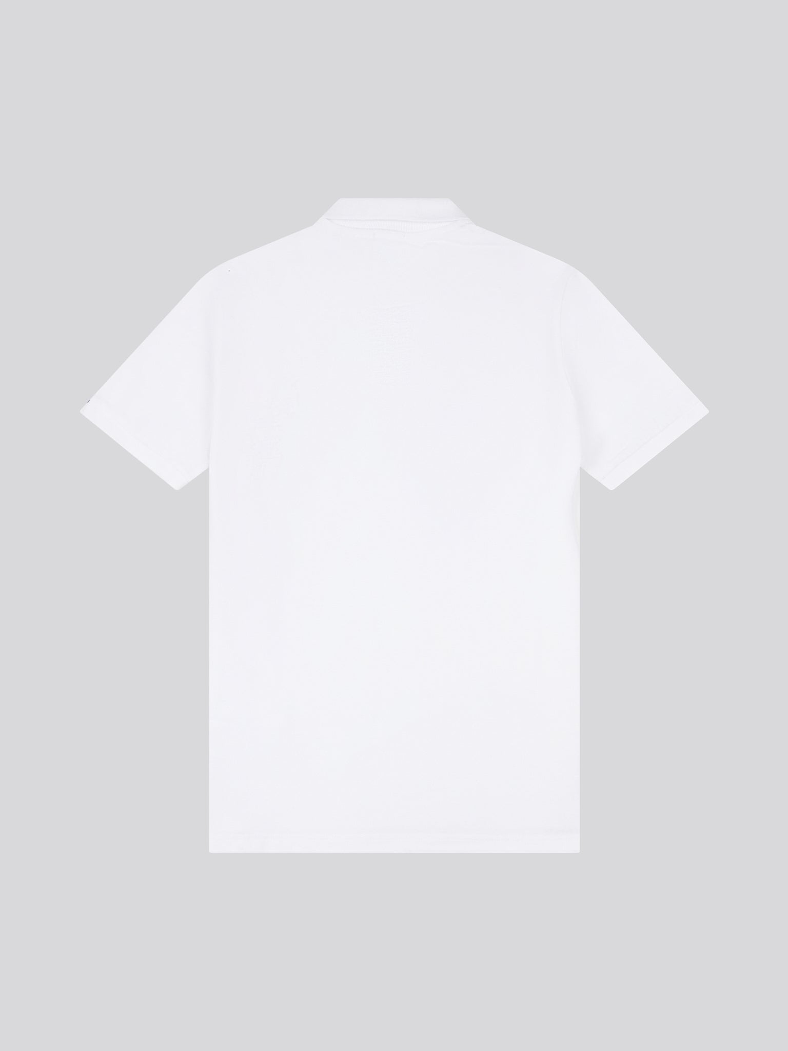 Mens Large Player Pique Polo Shirt in White / Dark Sapphire Navy DHM