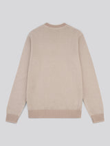 Mens Twisted Yarn Knit Crew in Atmosphere