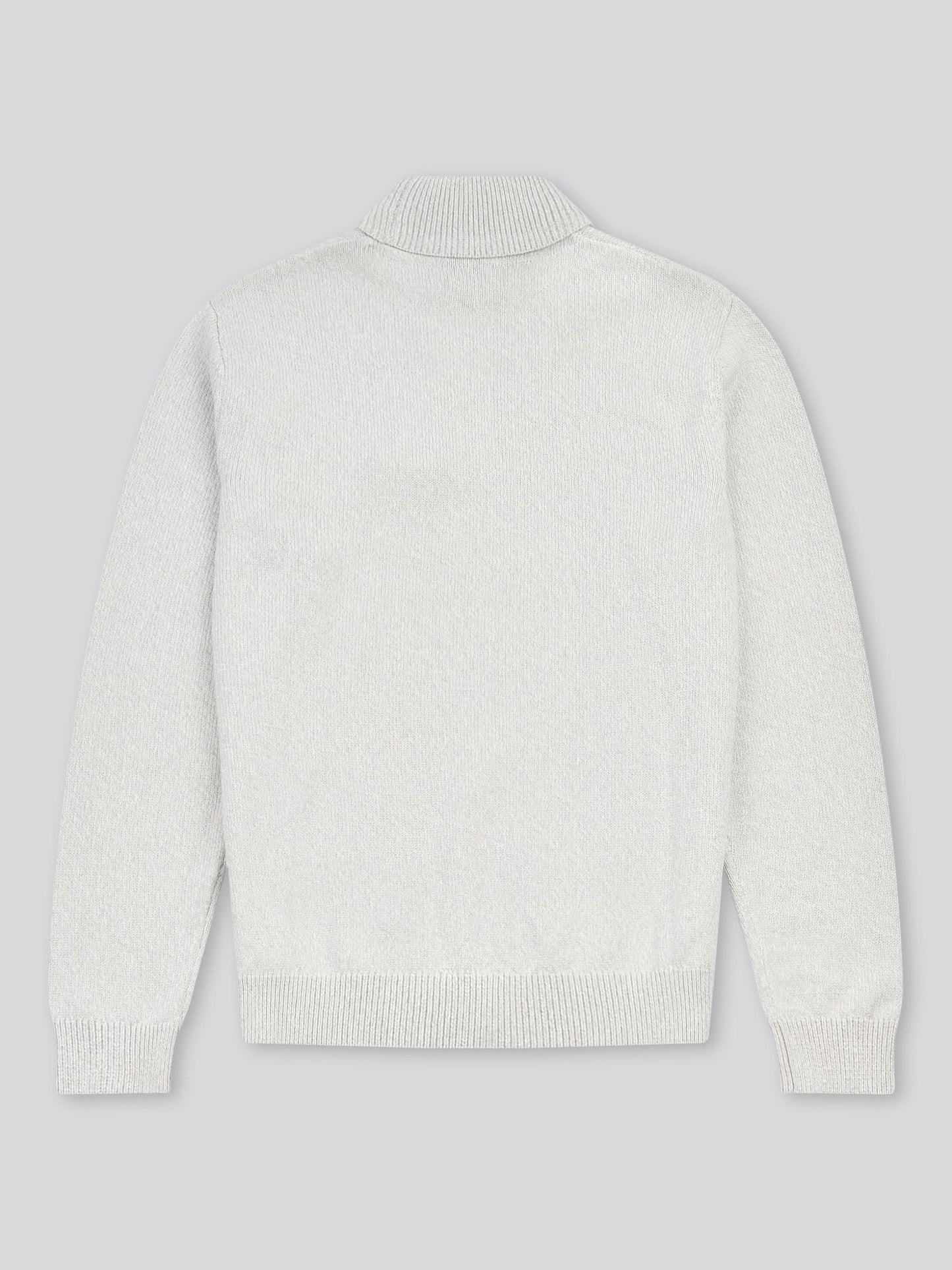 Mens Twisted Yarn Knit Roll Neck in High Rise