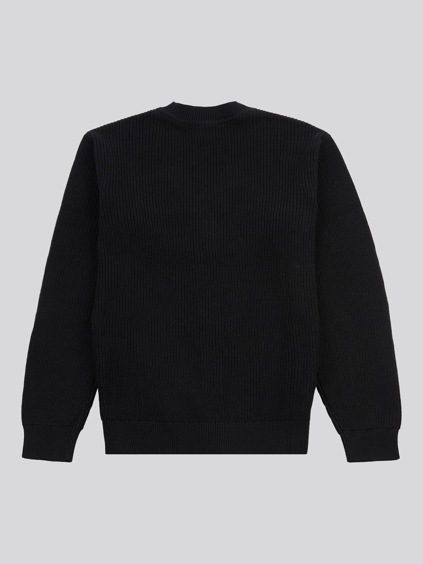 Mens Stitch Knit Cardigan in Black