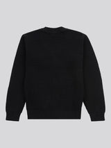 Mens Stitch Knit Cardigan in Black