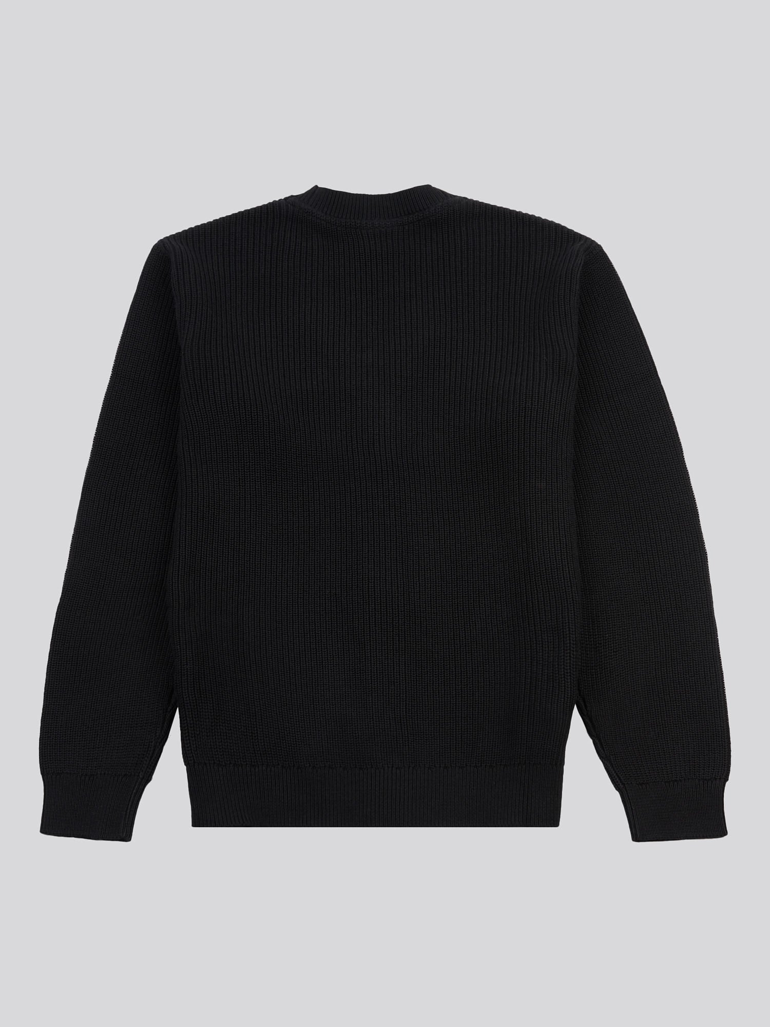 Mens Stitch Knit Cardigan in Black
