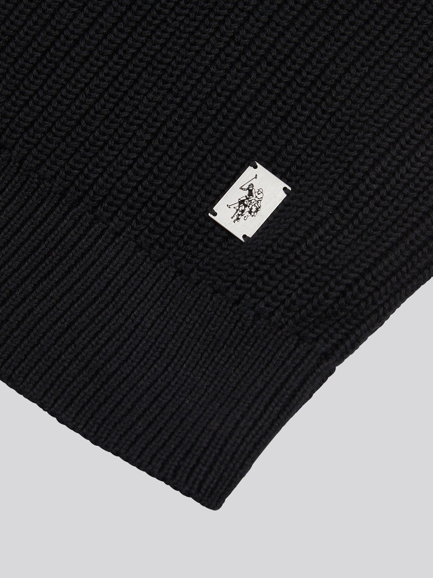 Mens Stitch Knit Cardigan in Black