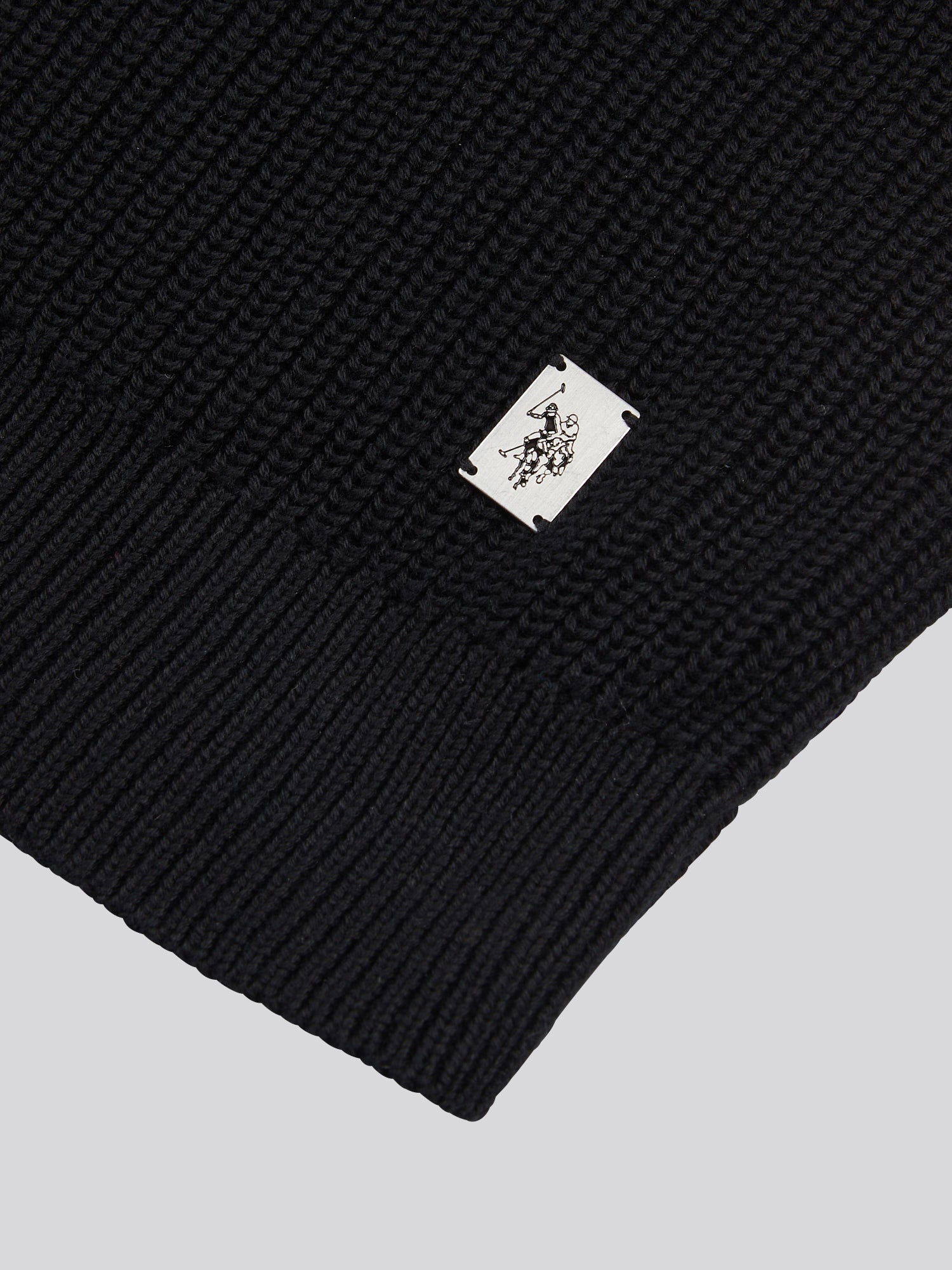 Mens Stitch Knit Cardigan in Black
