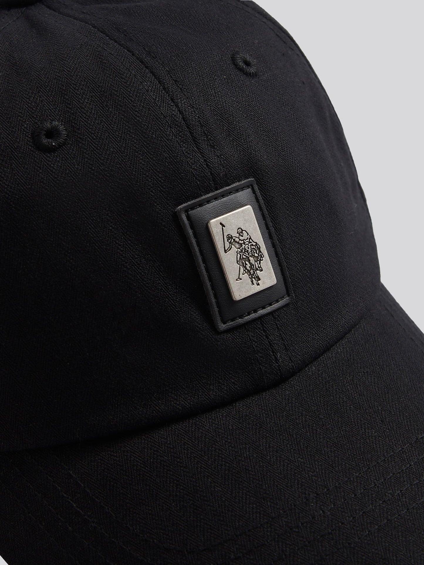 Mens Herringbone Cap in Black