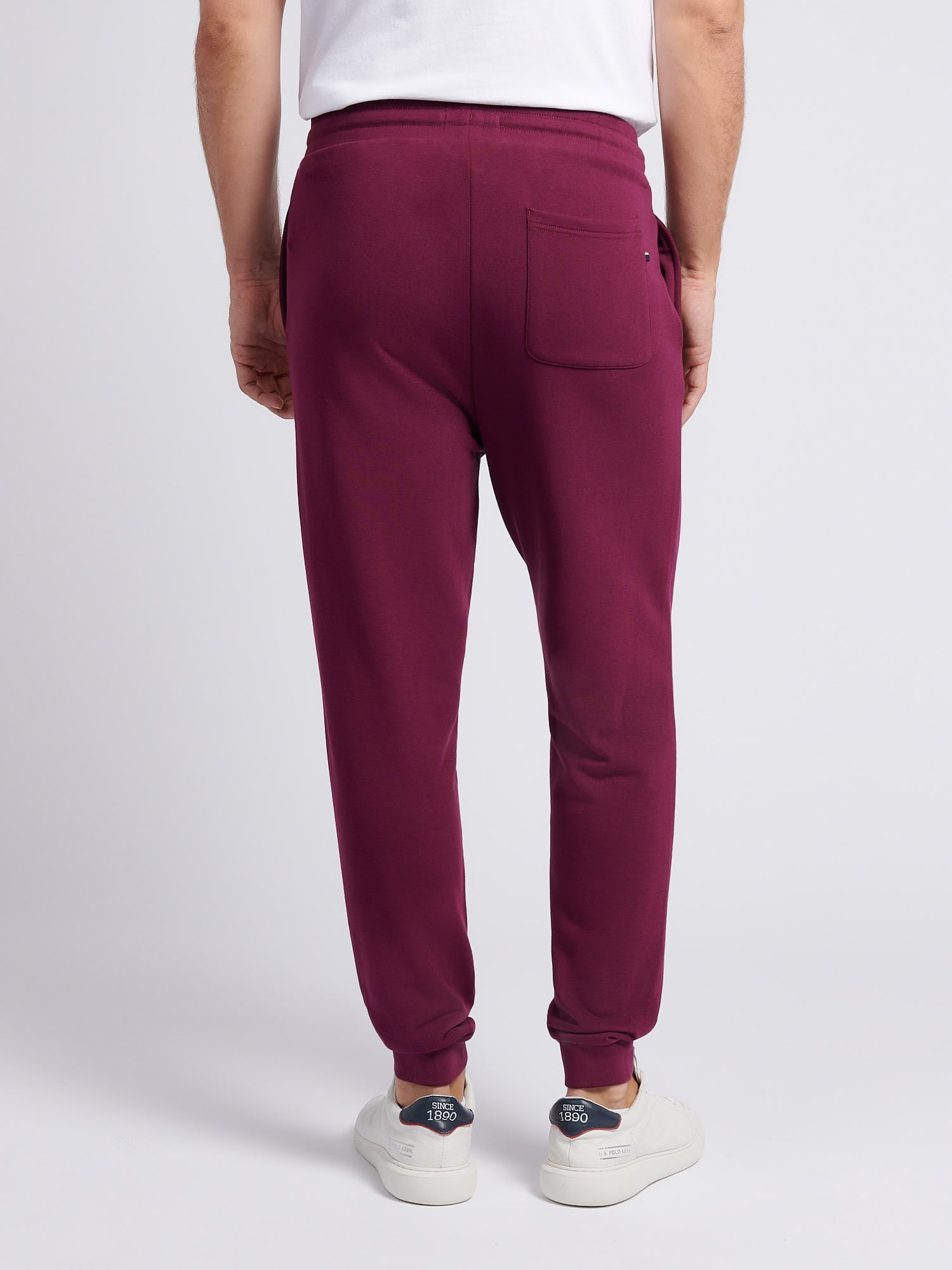 Mens Double Horsemen Loopback Jogger Grape Wine