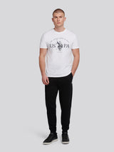 Mens Double Horsemen Loopback Jogger Black Bright White DHM