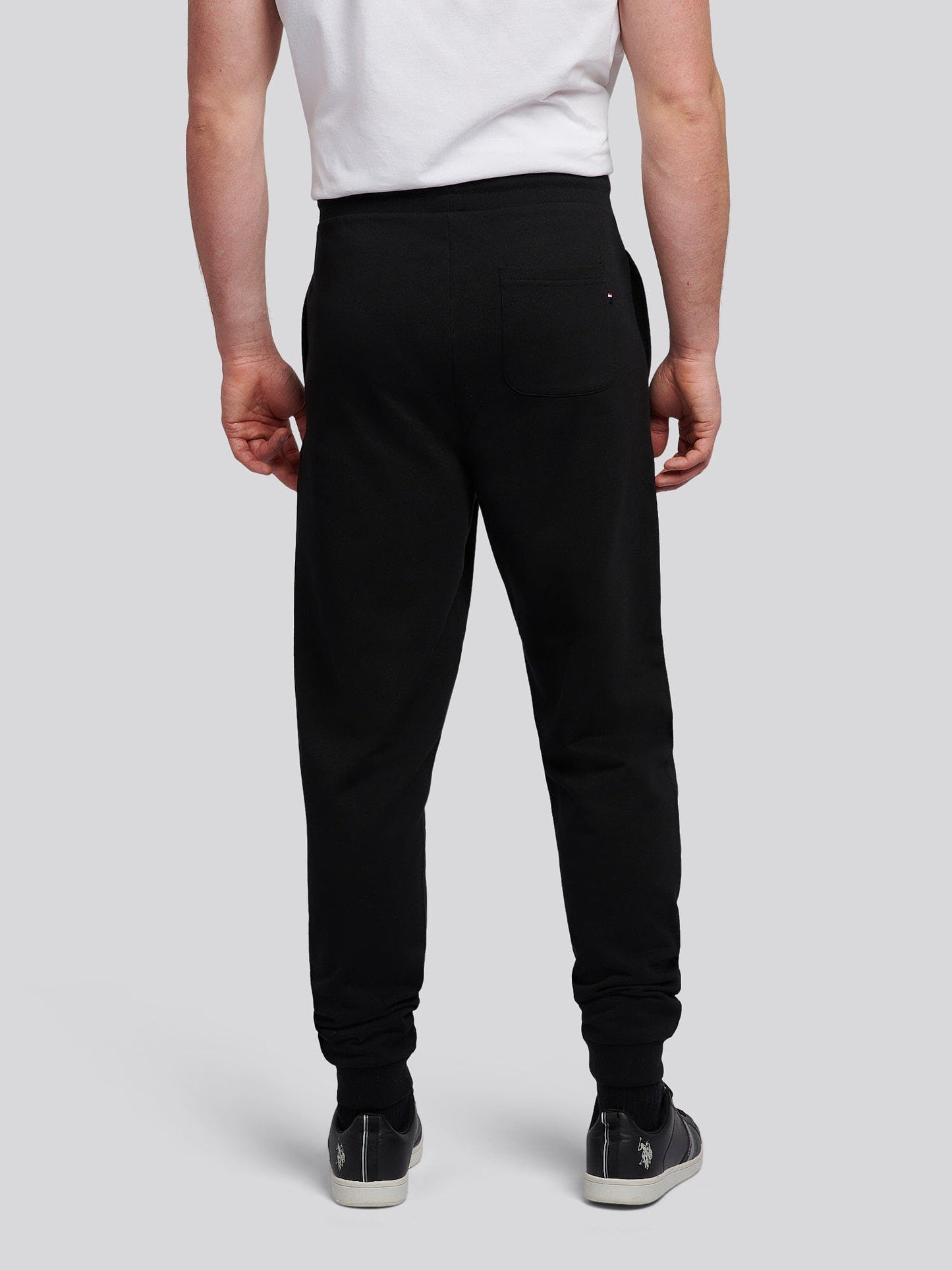 Mens Double Horsemen Loopback Jogger Black Bright White DHM