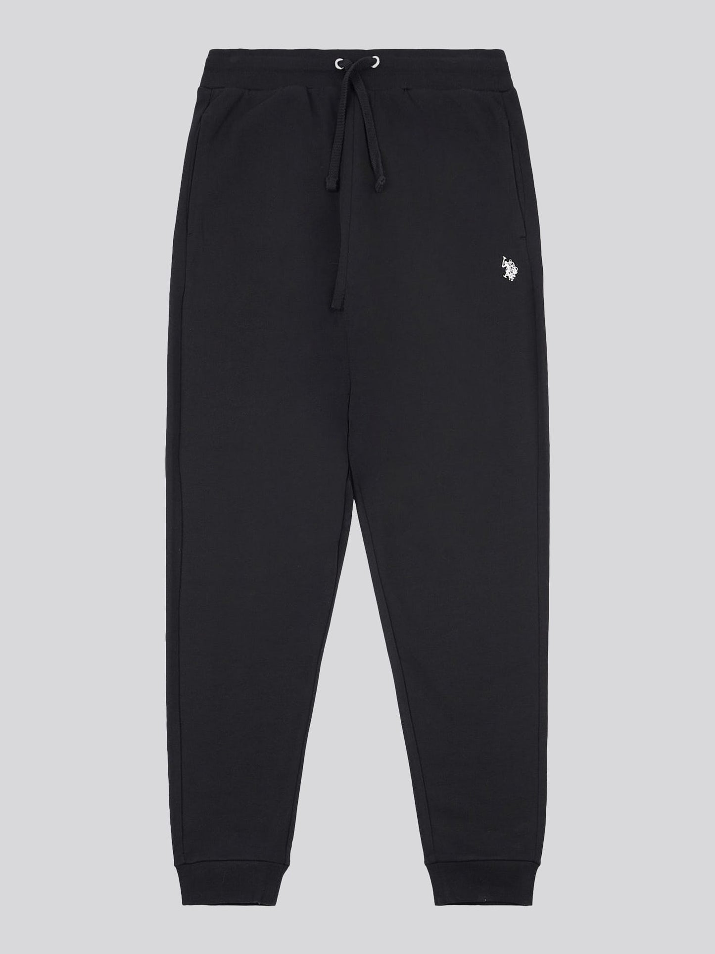 Mens Double Horsemen Loopback Jogger Black Bright White DHM
