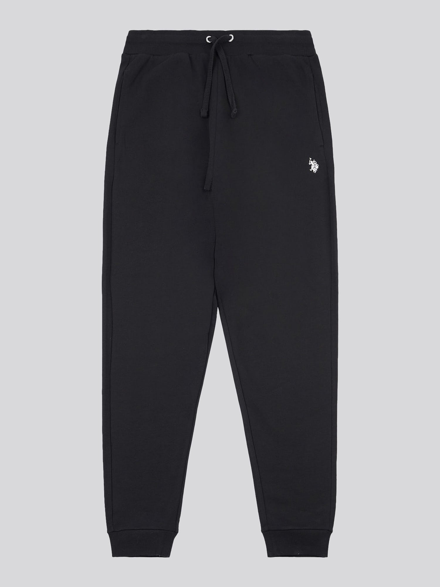 Mens Double Horsemen Loopback Jogger Black Bright White DHM