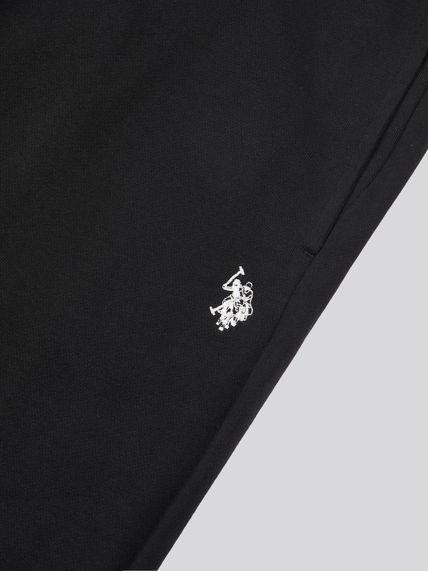 Mens Double Horsemen Loopback Jogger Black Bright White DHM
