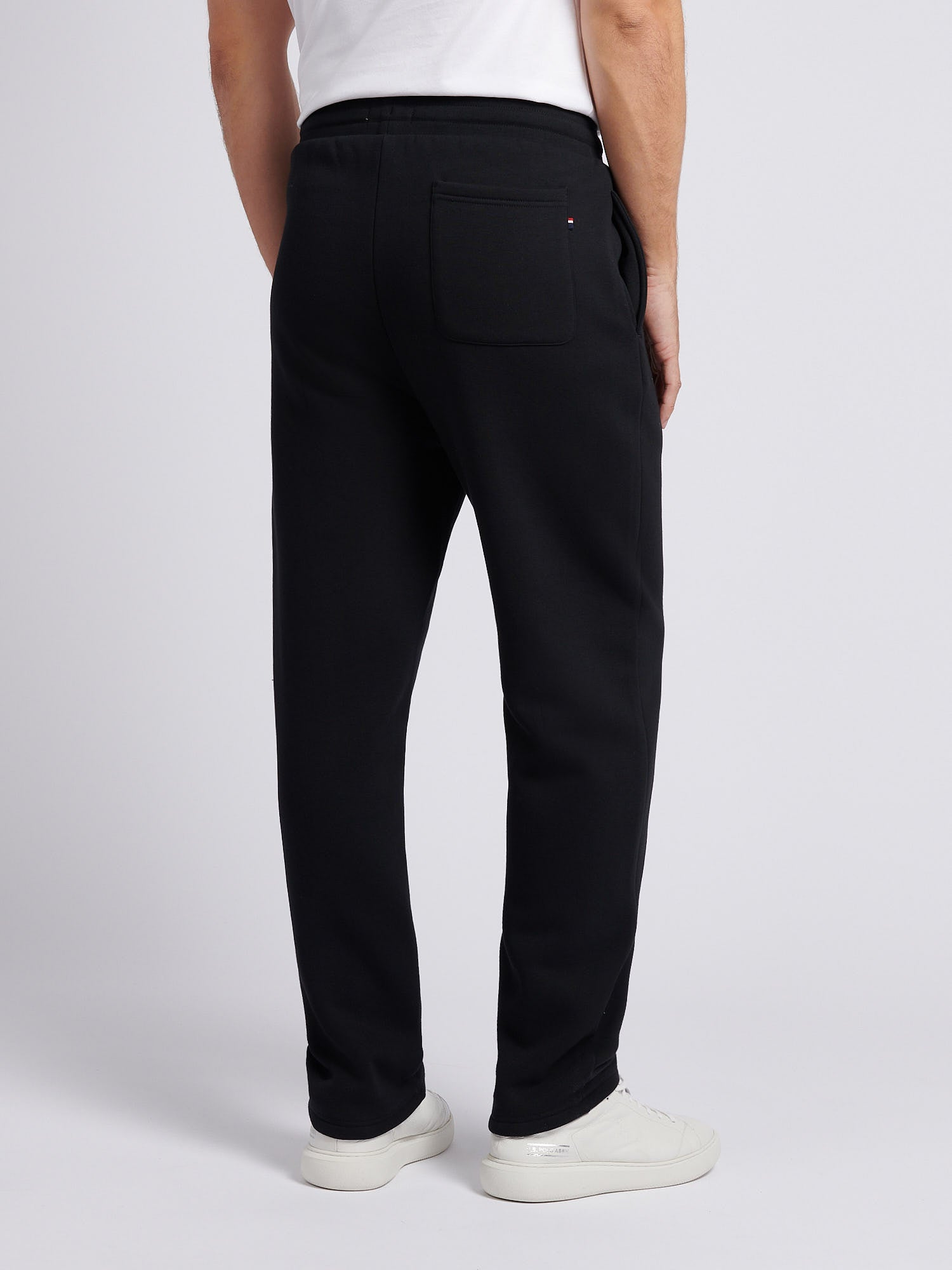 Mens Double Horsemen Straight Leg Jogger in Black