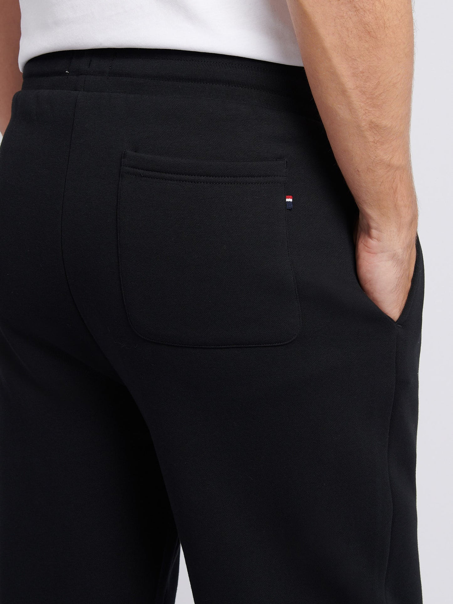 Mens Double Horsemen Straight Leg Jogger in Black