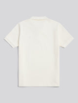Mens Twill Texture Polo Shirt Whisper White