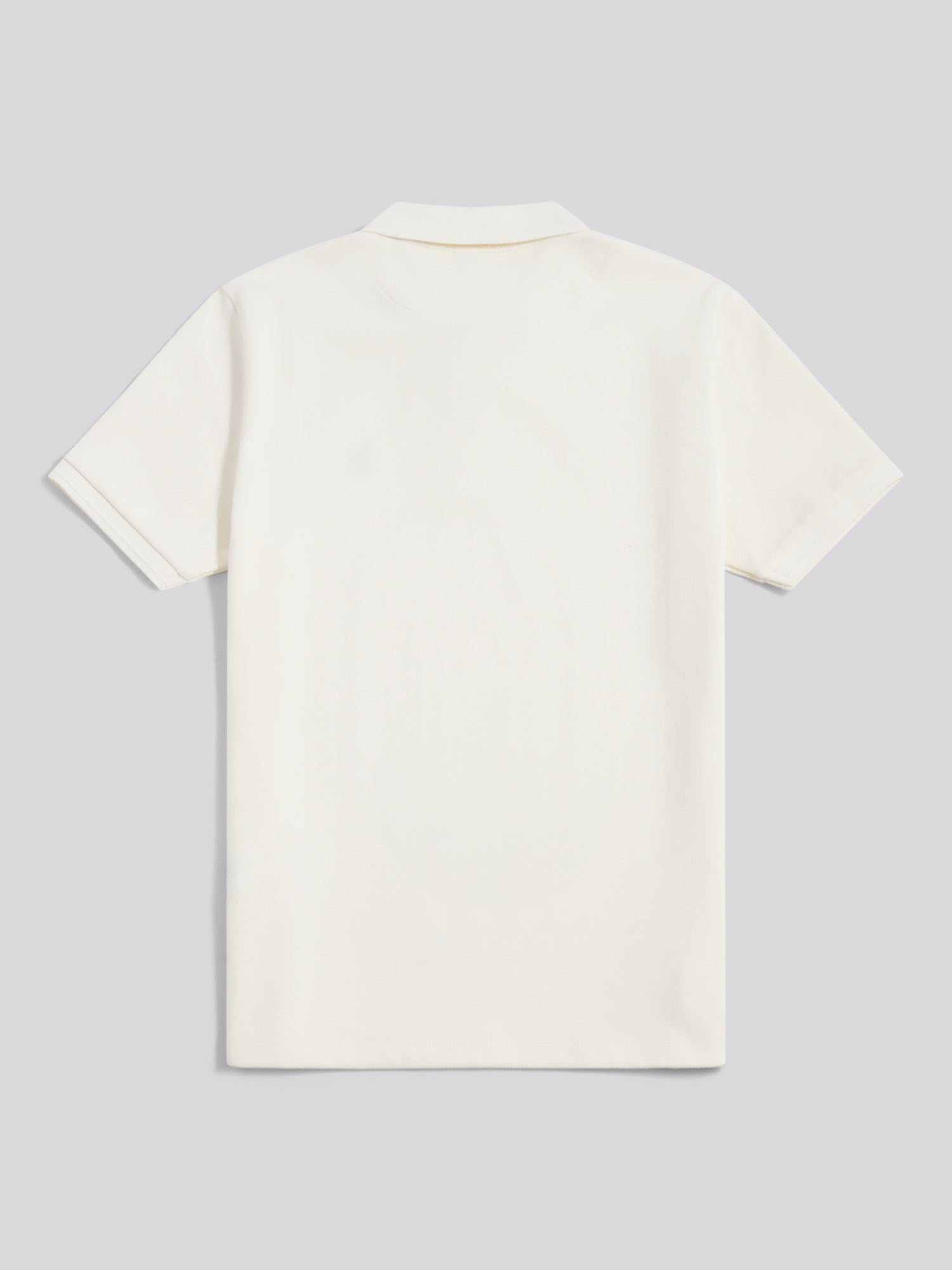 Mens Twill Texture Polo Shirt Whisper White