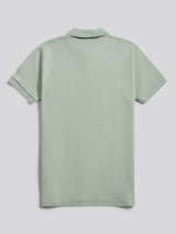 Mens Twill Texture Polo Shirt Iceberg Green