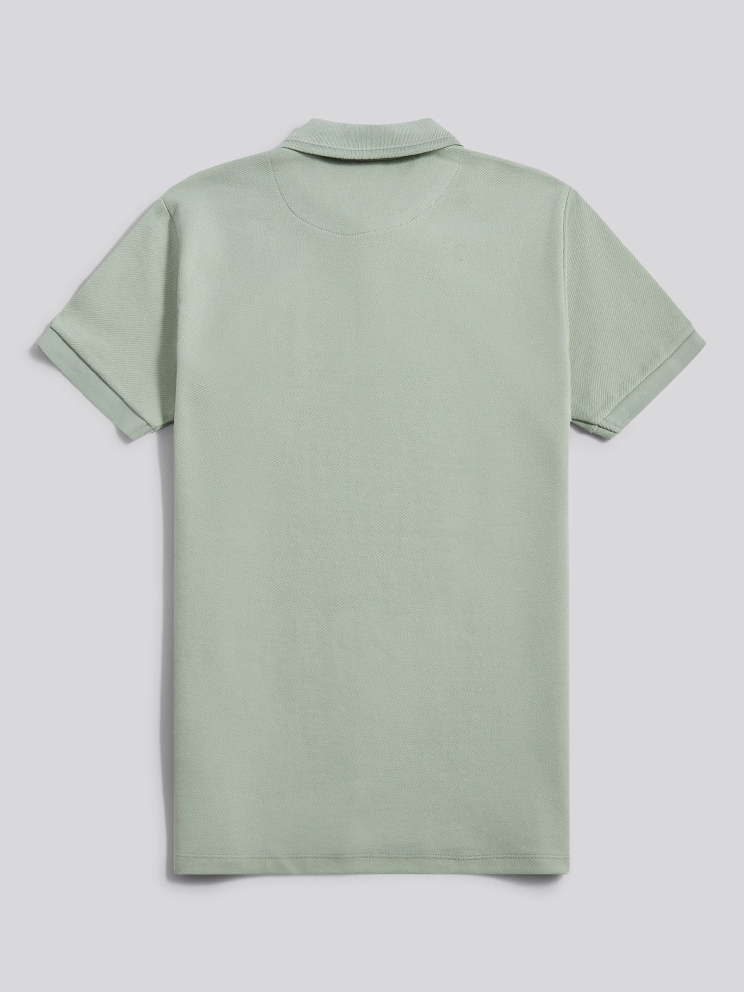 Mens Twill Texture Polo Shirt Iceberg Green