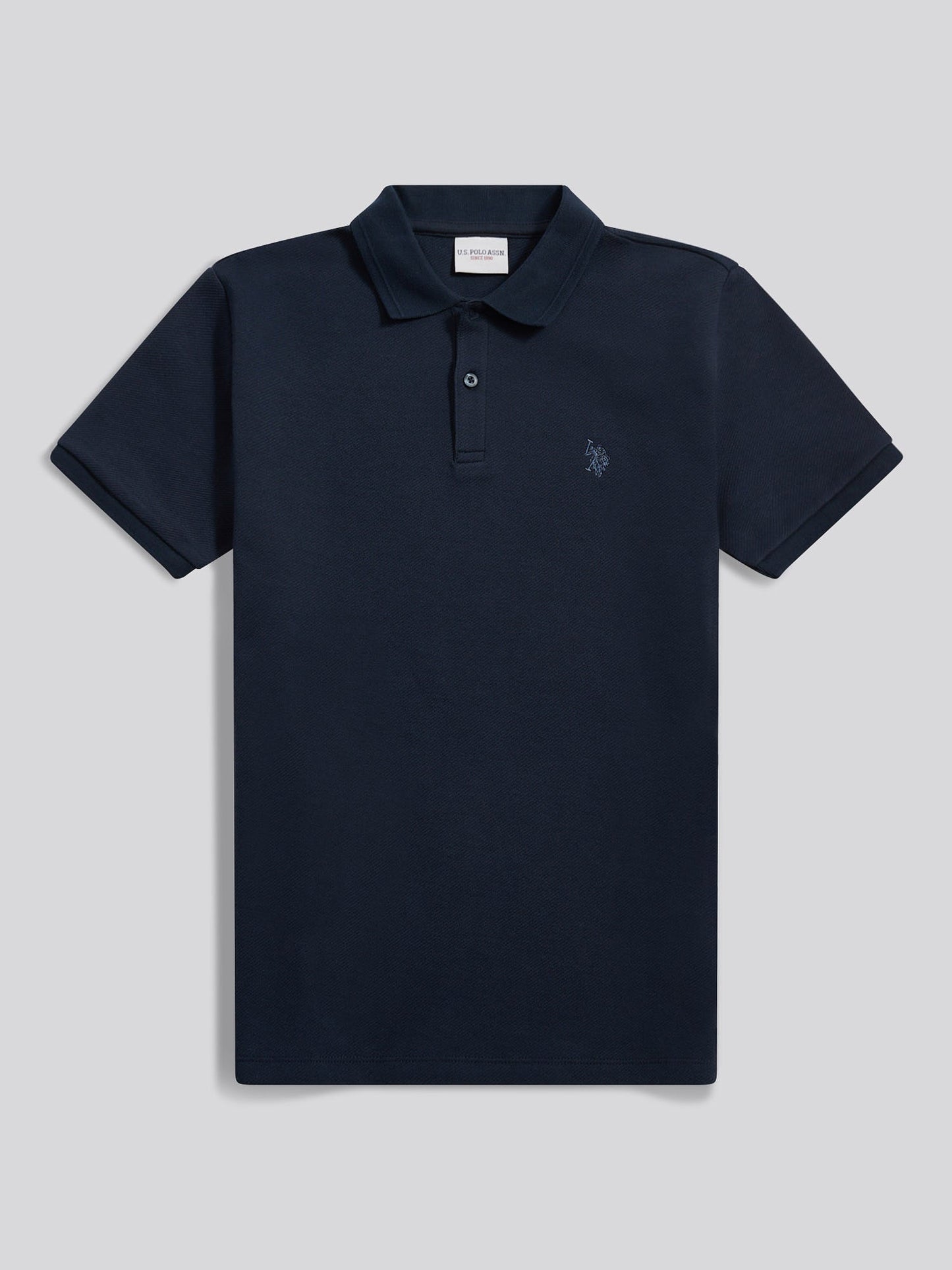 Mens Twill Texture Polo Shirt Dark Sapphire Navy / Moonlight Blue DHM
