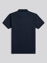 Mens Twill Texture Polo Shirt Dark Sapphire Navy / Moonlight Blue DHM