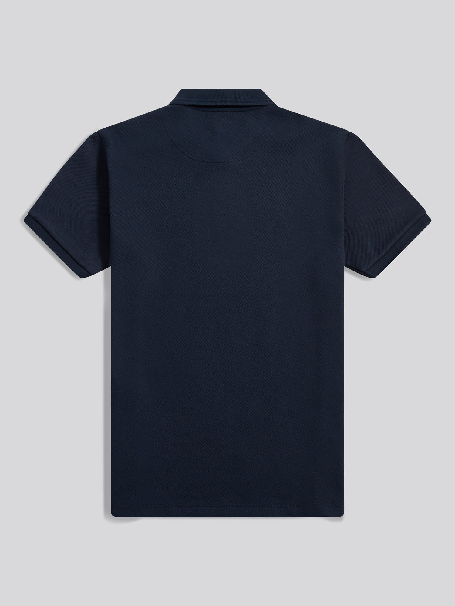 Mens Twill Texture Polo Shirt Dark Sapphire Navy / Moonlight Blue DHM