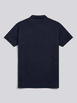 Mens Twill Texture Polo Shirt Dark Sapphire Navy