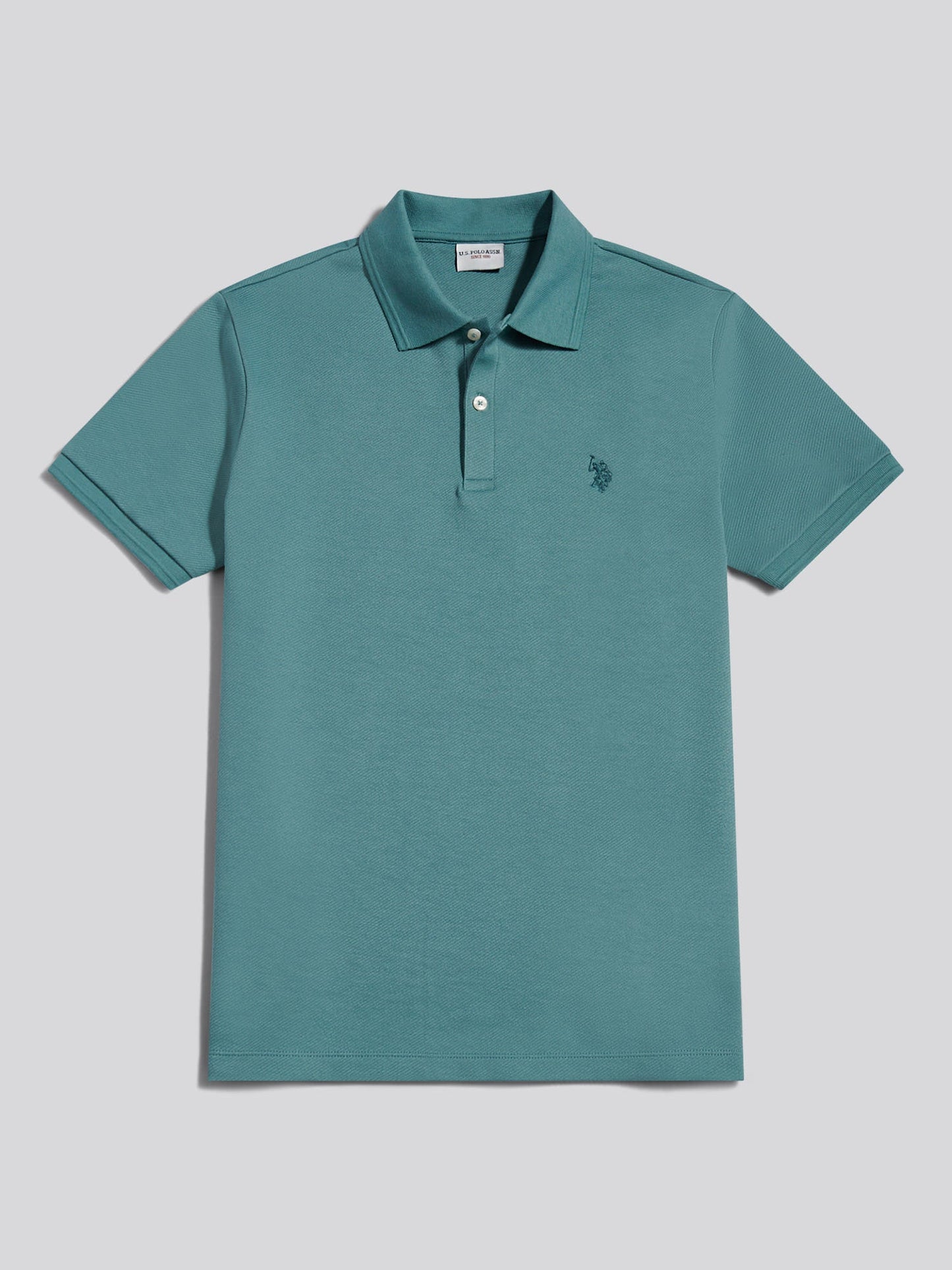 Mens Twill Texture Polo Shirt Arctic