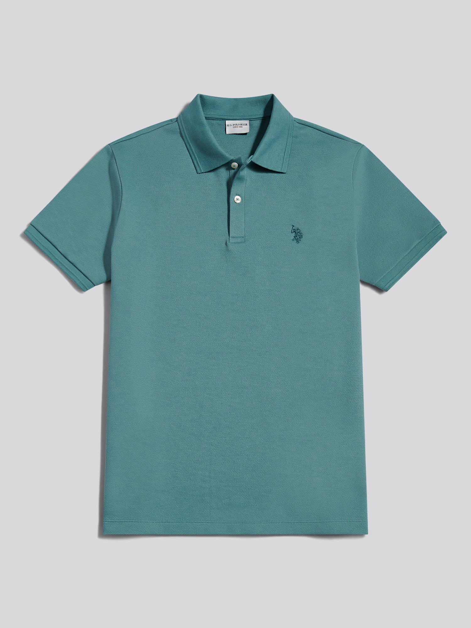 Mens Twill Texture Polo Shirt Arctic