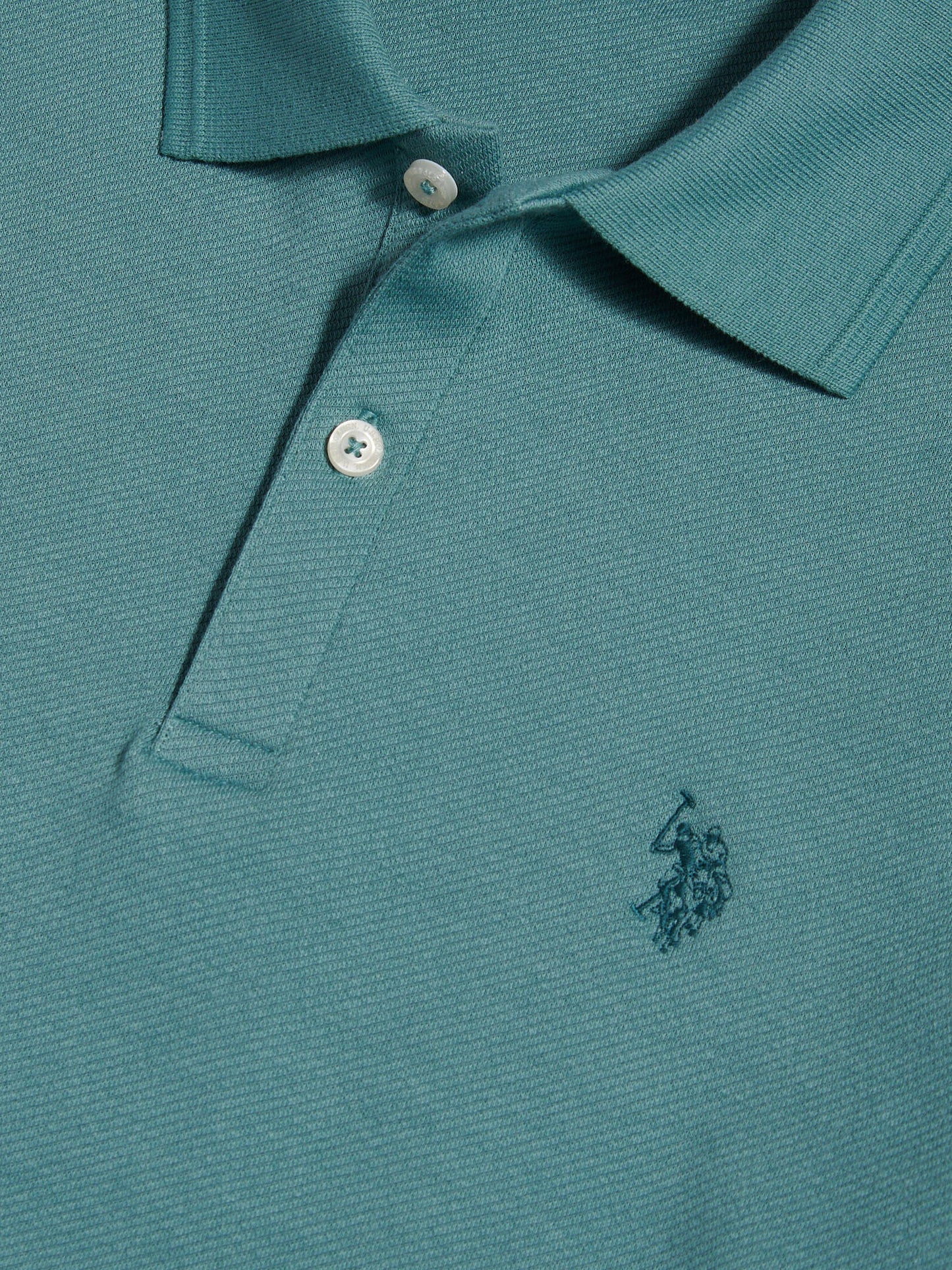 Mens Twill Texture Polo Shirt Arctic