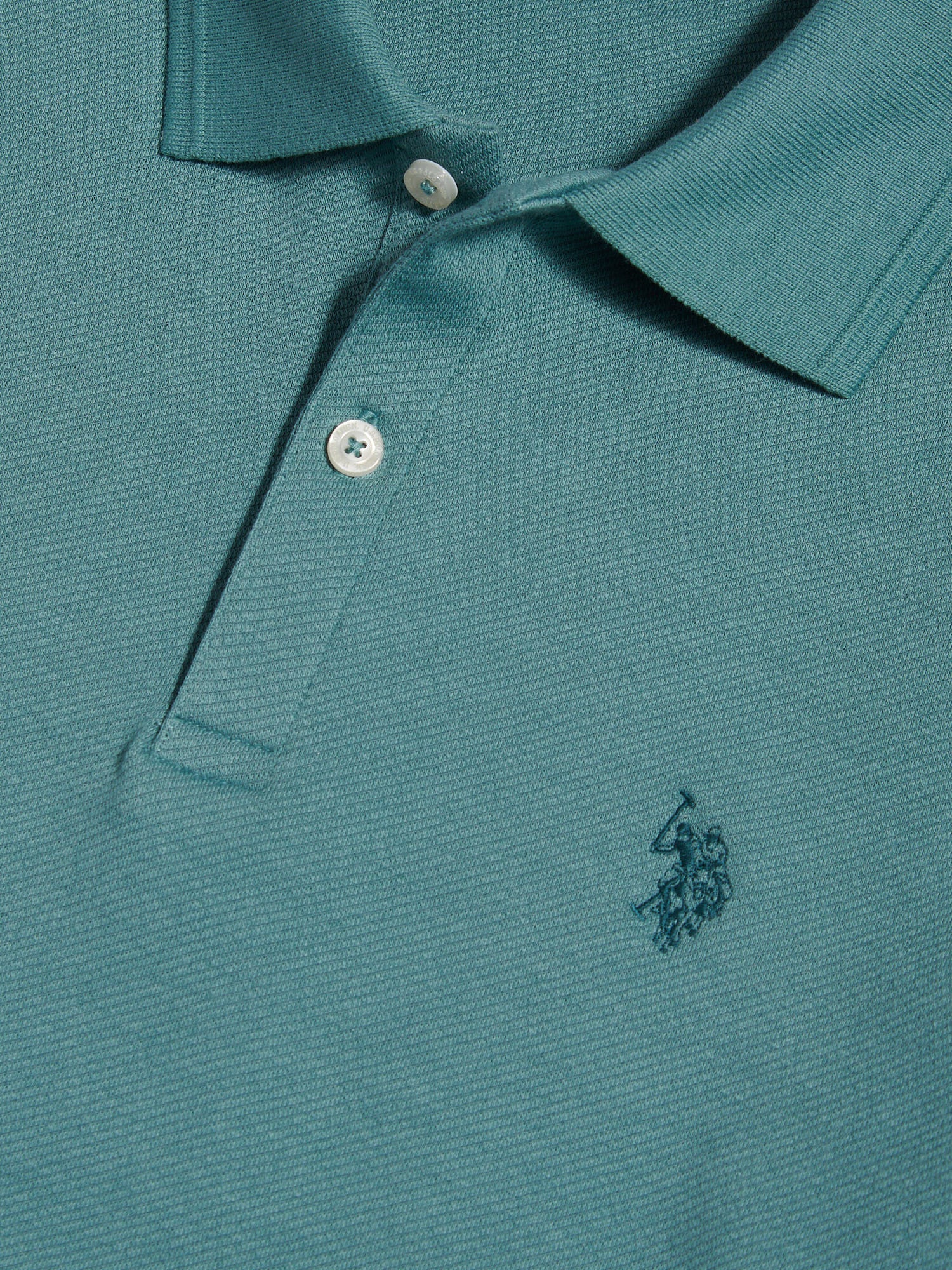 Mens Twill Texture Polo Shirt Arctic