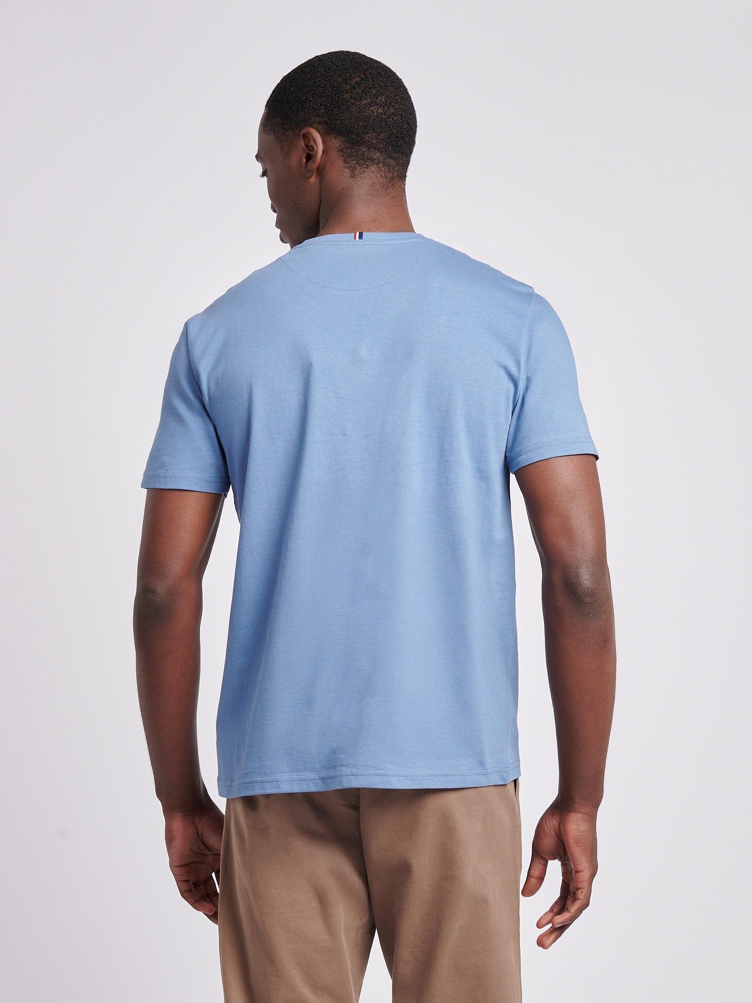 Mens Double Horsemen Pocket T-Shirt in Blue Horizon