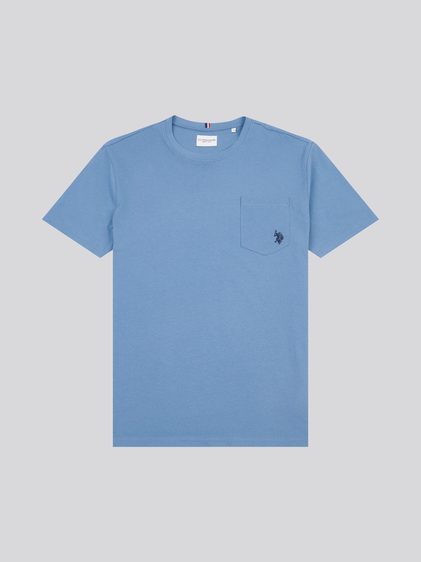 Mens Double Horsemen Pocket T-Shirt in Blue Horizon
