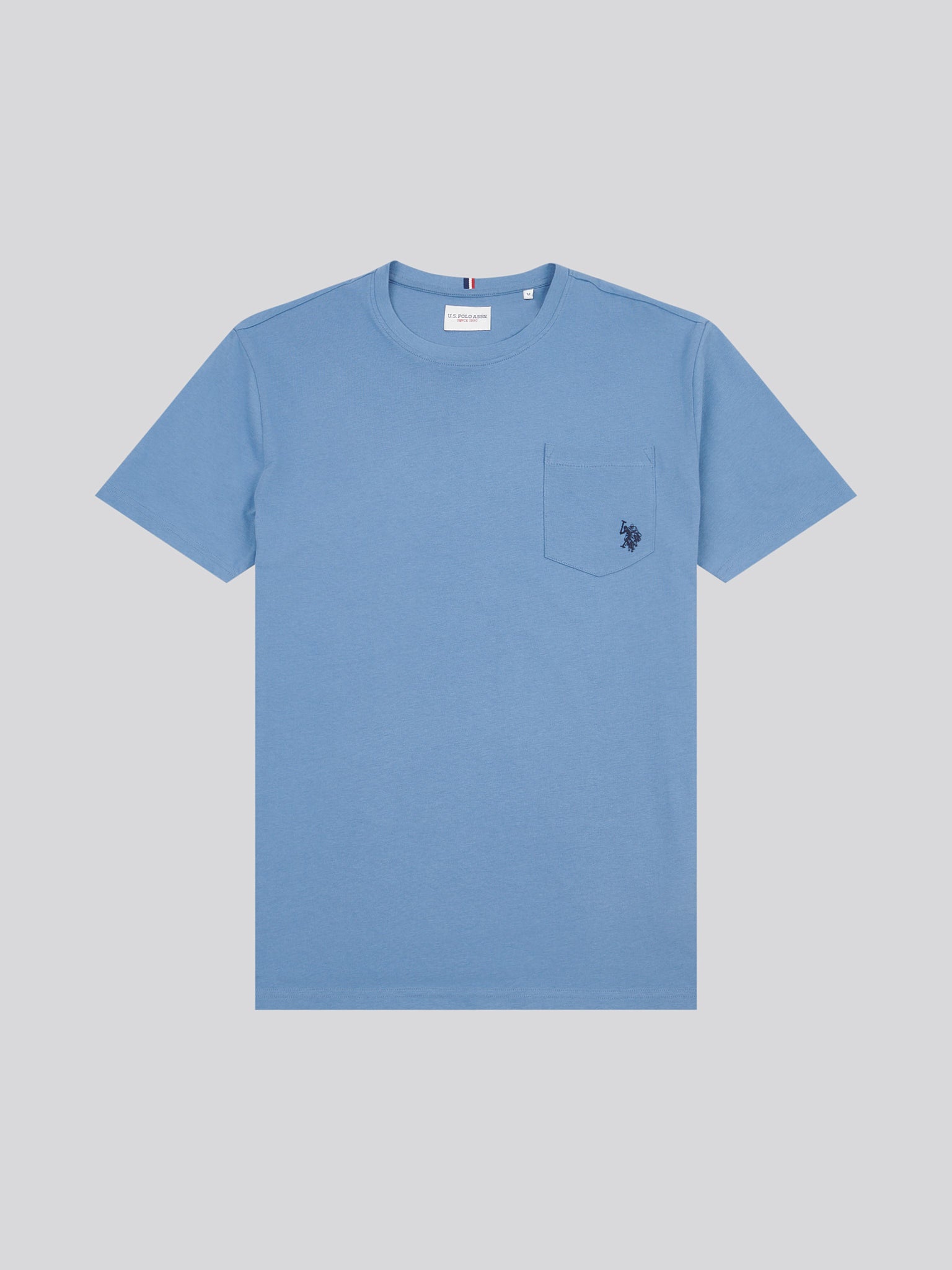 Mens Double Horsemen Pocket T-Shirt in Blue Horizon