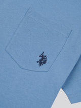 Mens Double Horsemen Pocket T-Shirt in Blue Horizon