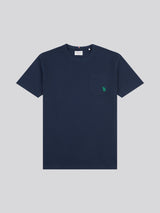 Mens Double Horsemen Pocket T-Shirt in Dark Sapphire Navy
