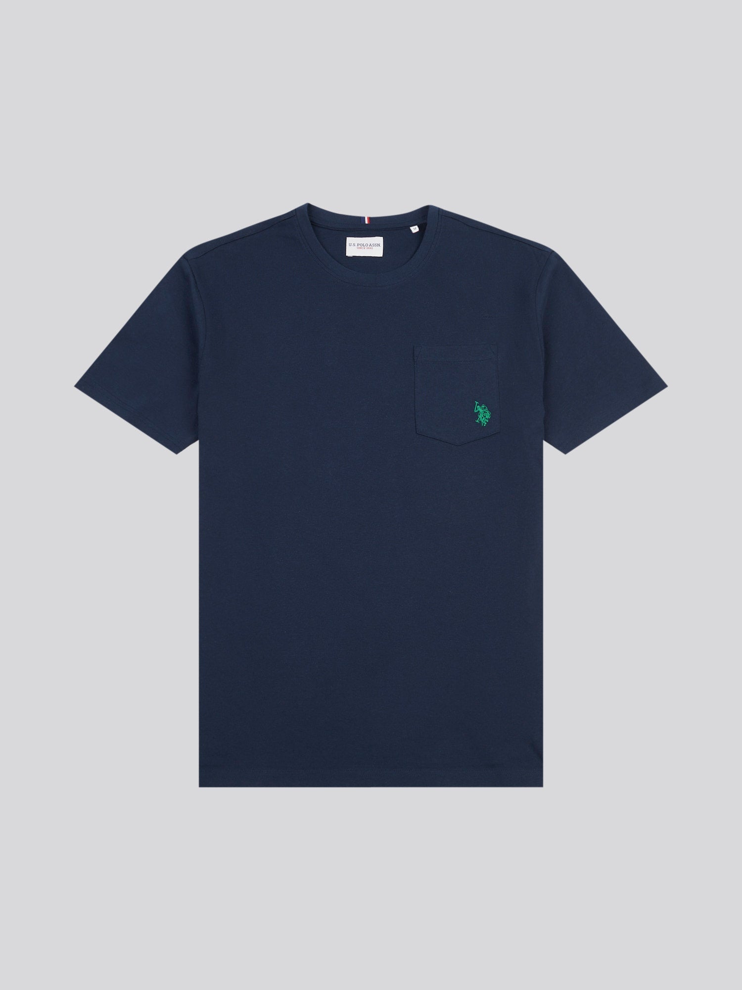 Mens Double Horsemen Pocket T-Shirt in Dark Sapphire Navy