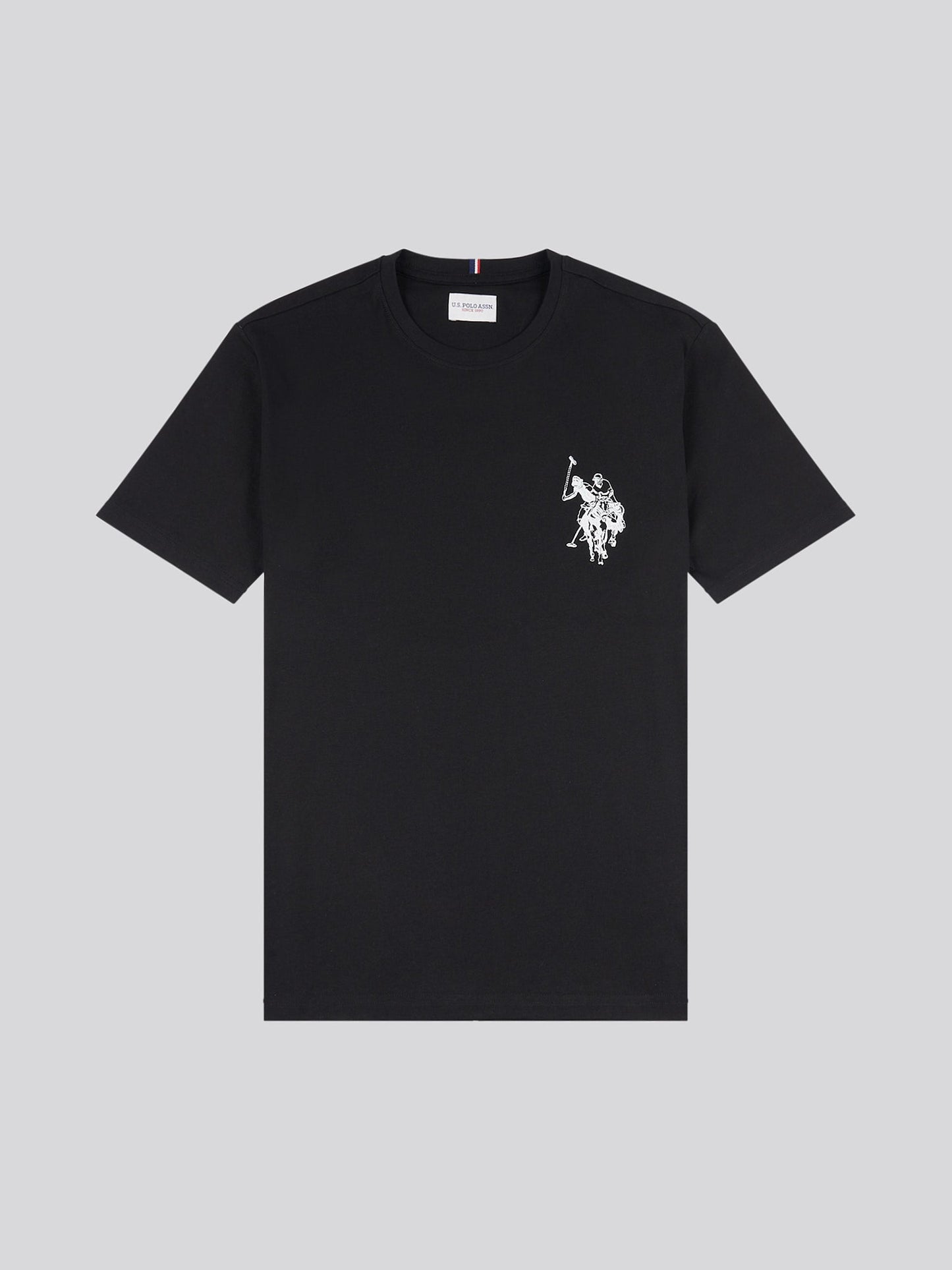 Mens Large Player T-Shirt in Black Bright White DHM