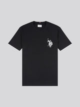 Mens Large Player T-Shirt in Black Bright White DHM