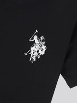 Mens Large Player T-Shirt in Black Bright White DHM
