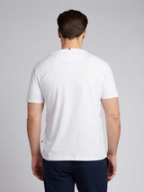 Mens Large Player T-Shirt in White / Dark Sapphire Navy DHM