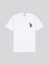 Mens Large Player T-Shirt in White / Dark Sapphire Navy DHM