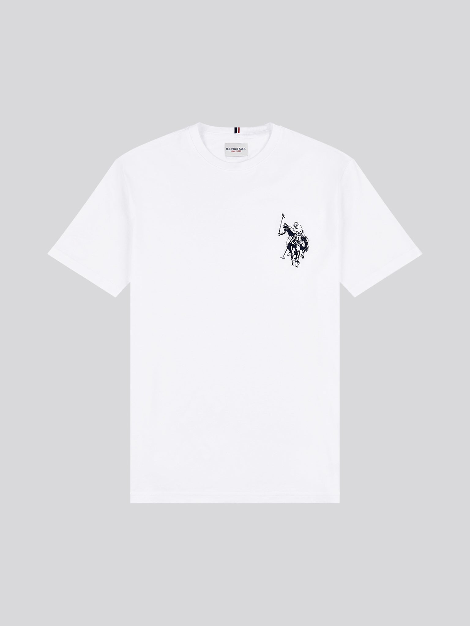 Mens Large Player T-Shirt in White / Dark Sapphire Navy DHM